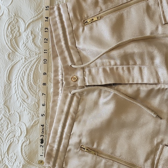 Cynthia Rowley Women's Metallic Cargo Pants in Rose Gold - Picture 5 of 7